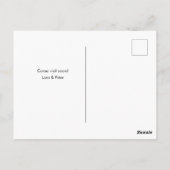 Bewegende aankondiging met piket hek en tuin briefkaart (Achterkant)