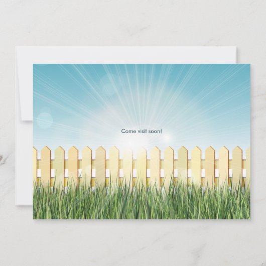 Bewegende aankondiging met piket hek en vuurpijlen (Achterkant)