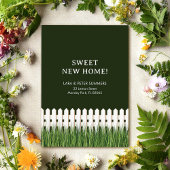 Bewegende aankondiging met witte piket hek