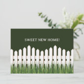 Bewegende aankondiging met witte piket hek (Staand voorkant)