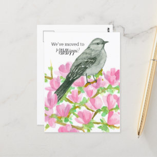 Bewegende aankondiging Mississippi Mockingbird Flo Briefkaart
