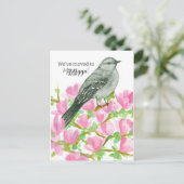 Bewegende aankondiging Mississippi Mockingbird Flo Briefkaart (Staand voorkant)