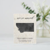 Bewegende aankondiging, Montana staat rustiek Uitnodiging Briefkaart (Staand voorkant)