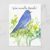 Bewegende aankondiging Nevada Bluebird Sagebrush Briefkaart (Voorkant)
