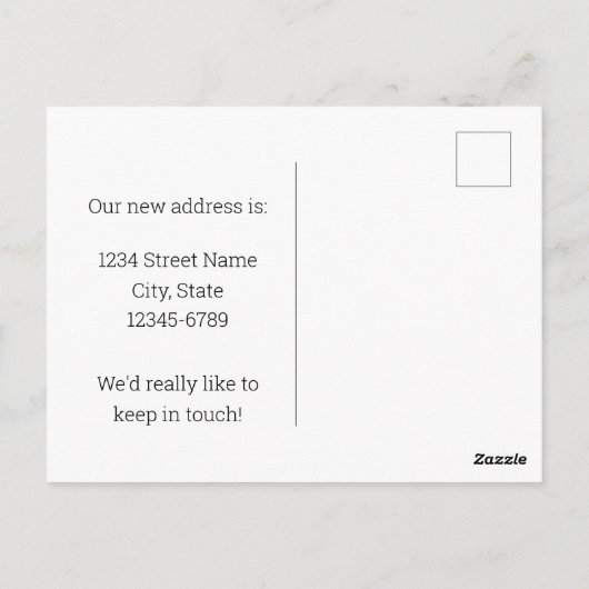 Bewegende Aankondiging New Jersey Goldfinch Violet Briefkaart (Achterkant)