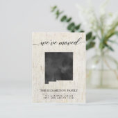 Bewegende aankondiging, New Mexico staat rustiek Uitnodiging Briefkaart (Staand voorkant)