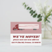 BEWEGENDE AANKONDIGING NIEUW ADRES Schattigee Truc Briefkaart (Staand voorkant)