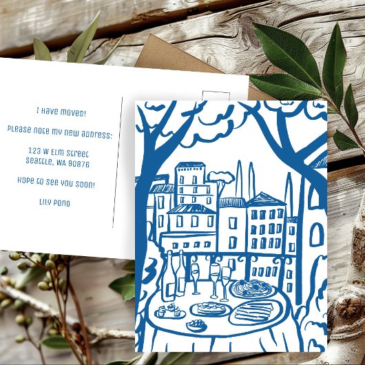 BEWEGENDE AANKONDIGING Nieuw Appartement Adres Bal Briefkaart