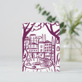 BEWEGENDE AANKONDIGING Nieuw Appartement Adres Bal Briefkaart (Staand voorkant)