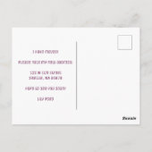 BEWEGENDE AANKONDIGING Nieuw Appartement Adres Bal Briefkaart (Achterkant)