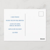 BEWEGENDE AANKONDIGING Nieuw Appartement Adres Bal Briefkaart (Achterkant)