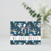 Bewegende Aankondiging Nieuw thuisadres Forest Fun Briefkaart (Staand voorkant)