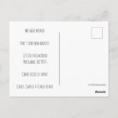 Bewegende Aankondiging Nieuw thuisadres Forest Fun Briefkaart (Achterkant)