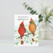 Bewegende aankondiging North Carolina Cardinals Briefkaart (Staand voorkant)