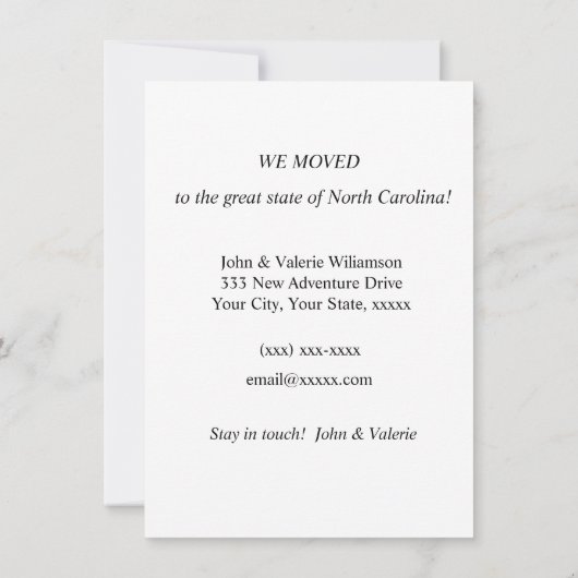 Bewegende aankondiging North Carolina Coast (Achterkant)