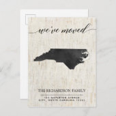 Bewegende aankondiging, North Carolina staat rusti Uitnodiging Briefkaart (Voorkant / Achterkant)