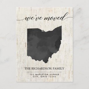 Bewegende aankondiging, Ohio State rustiek Uitnodiging Briefkaart
