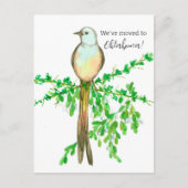 Bewegende aankondiging Oklahoma Flycatcher Bird Briefkaart (Voorkant)