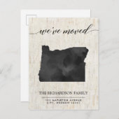 Bewegende aankondiging, Oregon staat rustiek Uitnodiging Briefkaart (Voorkant / Achterkant)