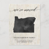 Bewegende aankondiging, Oregon staat rustiek Uitnodiging Briefkaart (Voorkant)