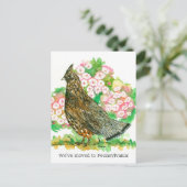 Bewegende aankondiging Pennsylvania Ruffed Grouse Briefkaart (Staand voorkant)
