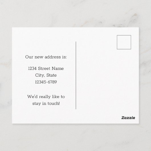 Bewegende aankondiging Rhode Island Red Hen Violet Briefkaart (Achterkant)