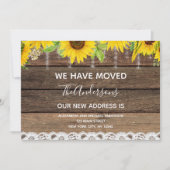 Bewegende Aankondiging Rustiek Zonnebloem Hout (Voorkant)