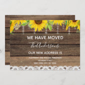 Bewegende Aankondiging Rustiek Zonnebloem Hout (Voorkant / Achterkant)