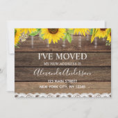 Bewegende Aankondiging Rustiek Zonnebloem Hout (Voorkant)