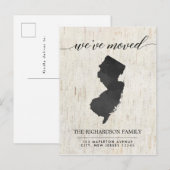 Bewegende aankondiging, rustieke staat New Jersey Uitnodiging Briefkaart (Voorkant / Achterkant)