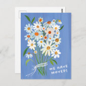 BEWEGENDE AANKONDIGING Schattige Daisy Boeket Hand Briefkaart (Voorkant / Achterkant)