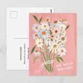 BEWEGENDE AANKONDIGING Schattige Daisy Boeket Hand Briefkaart (Voorkant / Achterkant)