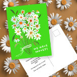 BEWEGENDE AANKONDIGING Schattige Daisy Boeket Hand Briefkaart<br><div class="desc">Stuur een bericht over je verhuizing naar vrienden en familieleden met deze mooie bloemenkunst. Pas deze handbeschilderde daisy kaart aan met je eigen tekst op de voor- of achterkant! Pas aan door op "personaliseren" te klikken om de tekst te wijzigen of "ontwerp bewerken" om lettertypen, kleuren en meer te wijzigen!...</div>