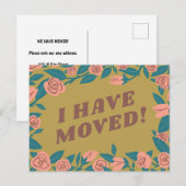 BEWEGENDE AANKONDIGING Schattige Roze Rose Lijst C Briefkaart (Voorkant / Achterkant)