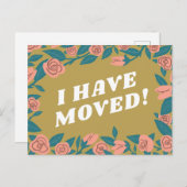 BEWEGENDE AANKONDIGING Schattige Roze Rose Lijst C Briefkaart (Voorkant / Achterkant)