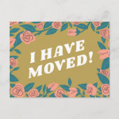 BEWEGENDE AANKONDIGING Schattige Roze Rose Lijst C Briefkaart (Voorkant)