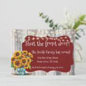 Bewegende aankondiging - Sluit de voordeur! (Staand voorkant)