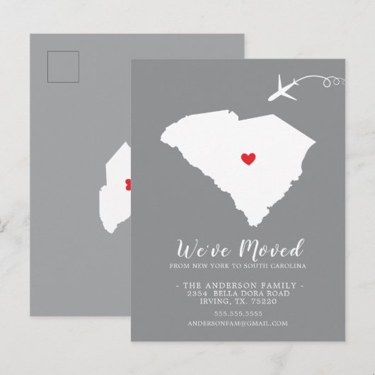 Bewegende Aankondiging State South Carolina Post K (Voorkant / Achterkant)
