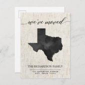 Bewegende aankondiging, Texas rustieke staat Uitnodiging Briefkaart (Voorkant / Achterkant)