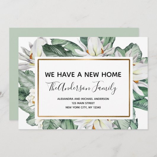 Bewegende aankondiging tropische bloemen (Voorkant / Achterkant)