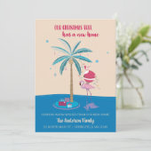 Bewegende Aankondiging Tropische Kerstboom Kaart (Staand voorkant)