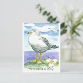 Bewegende aankondiging Utah Seagull Sego Lily Flow Briefkaart (Staand voorkant)
