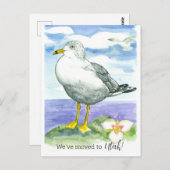 Bewegende aankondiging Utah Seagull Sego Lily Flow Briefkaart (Voorkant / Achterkant)