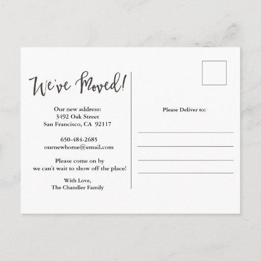 Bewegende aankondiging We hebben Briefkaart verpla (Achterkant)