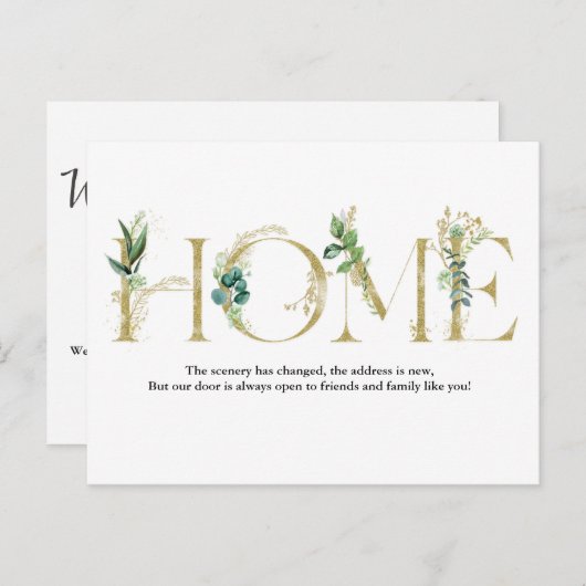 Bewegende aankondiging We hebben Briefkaart verpla (Voorkant / Achterkant)