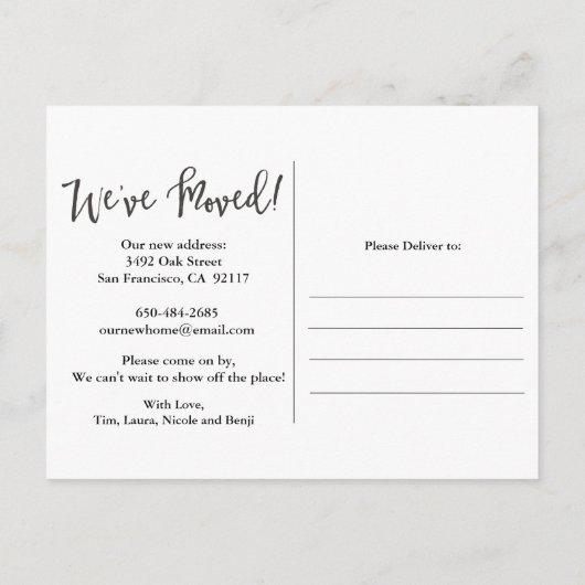 Bewegende aankondiging We hebben Briefkaart verpla (Achterkant)