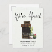 Bewegende aankondiging We hebben verhuiskoffers Ca (Voorkant / Achterkant)