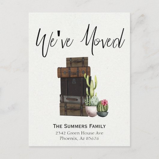 Bewegende aankondiging We hebben verhuiskoffers Ca (Voorkant)