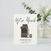 Bewegende aankondiging We hebben verhuiskoffers Ca (Staand voorkant)