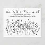 BEWEGENDE AANKONDIGING Wildbloemen Eenvoudig Aange Briefkaart (Voorkant)